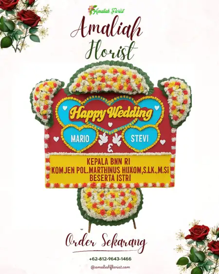 Papan Bunga Pernikahan Arjasa